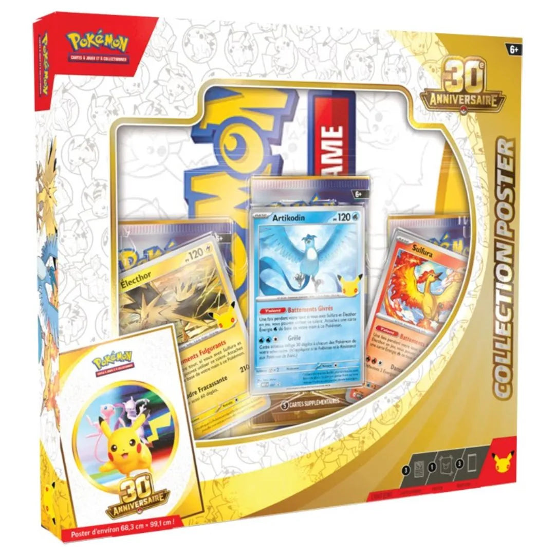 Coffret Poster Pokémon 30e Anniversaire