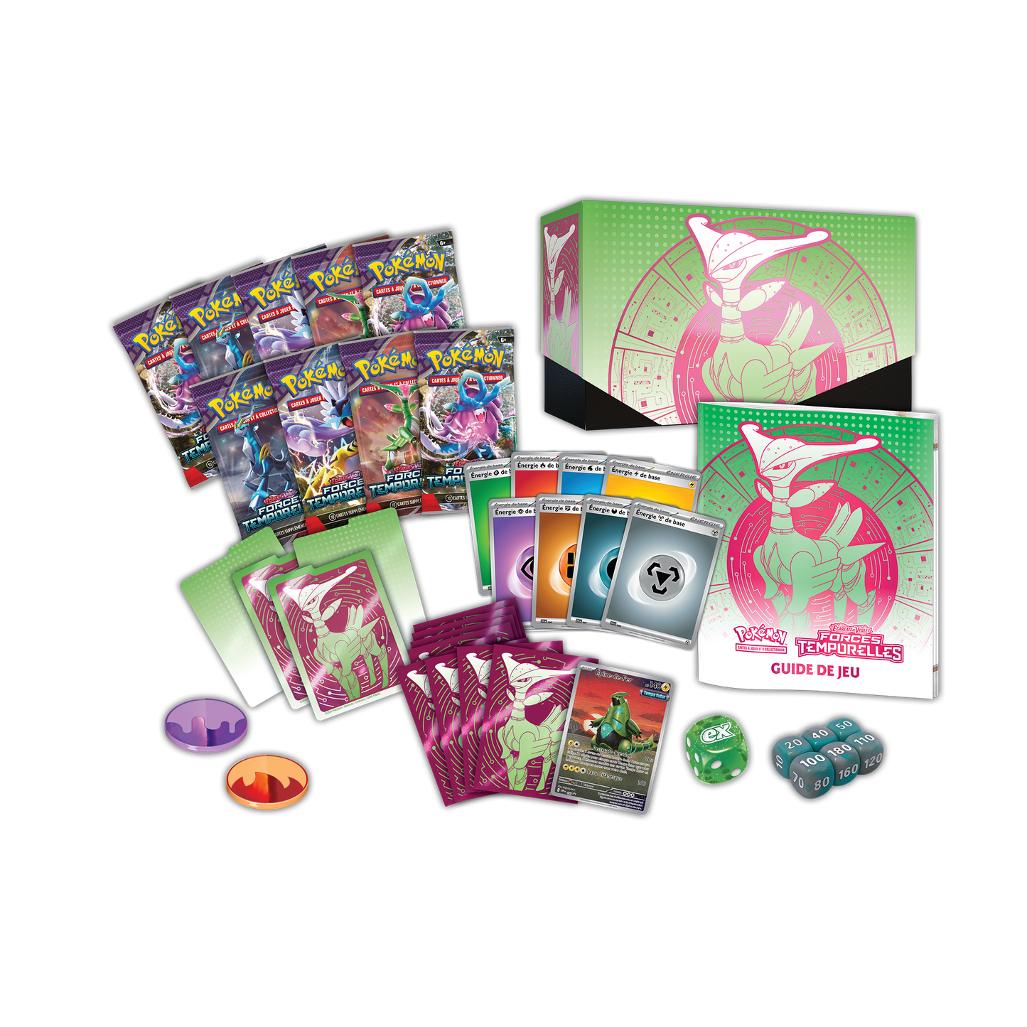 ETB Pokémon EV05 Forces Temporelles  –  Vert-De-Fer Coffret Dresseur D’Élite