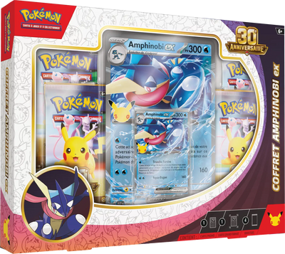 Coffret 4 Boosters Pokémon 30e Anniversaire Amphinobi-EX