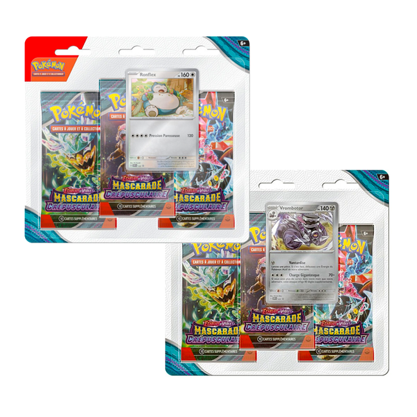 Tripack Pokémon Mascarade Crépusculaire -  EV06