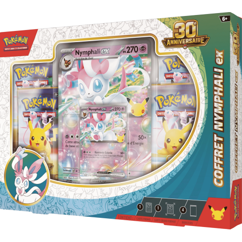 Coffret 4 Boosters Pokémon 30e Anniversaire Nymphali-EX