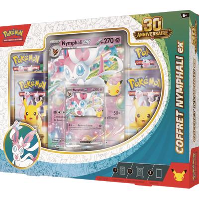 Coffret 4 Boosters Pokémon 30e Anniversaire Nymphali-EX